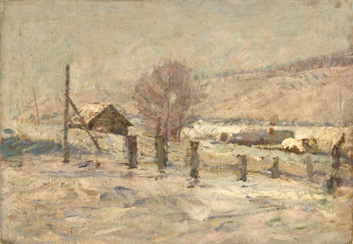 View of Ermalaivko on a Winter Day, from Neighbori by Mikhail Dobroserdov