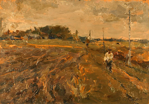 Village Landscape by Gennady Korolev