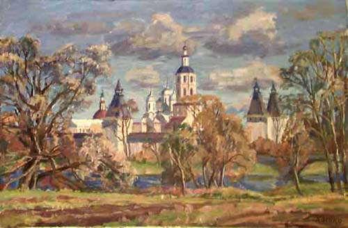 Monastery in Borovsk by Gennady Pasko