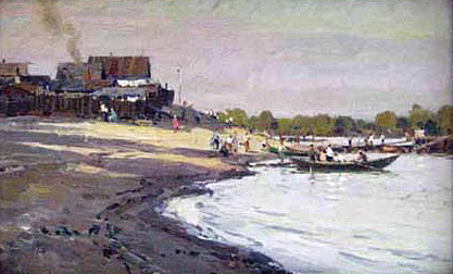 Boaters on the Beach by Poiter Maltsev