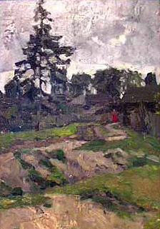 Landscape with Tree by Nikolai Shcheglov