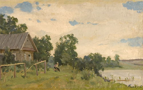 On the Banks of a Lake by P. Kucharev