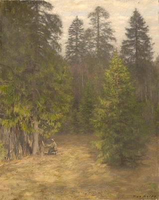 Tryptich in Forest, Ray of Light by Mikhail Kugach