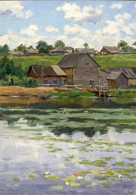 A Mill on the River Ozerkye by Mikhail Sokolov