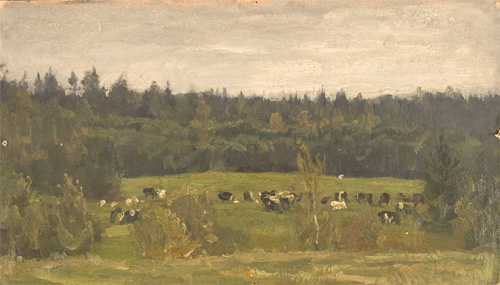 Herd in the Village by Nikita Fedosov