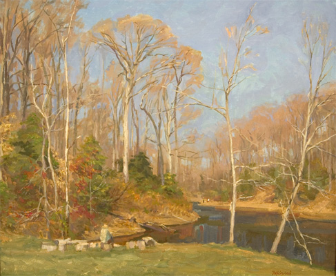 Spring on Gvantsa's Pond by Nikolai Kozlov