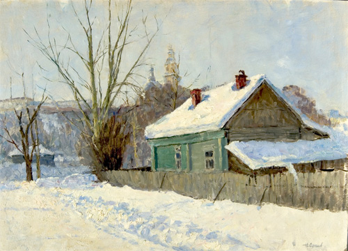 Snow in the Village by Nikolai Sergeyev
