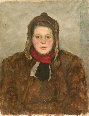 Portrait of Student Zoia by Nikolai Sergeyev