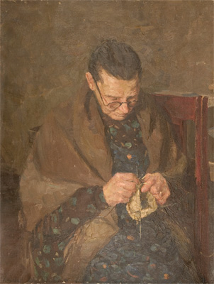 Etude for Portrait of an Old Woman by Olga Ludevig