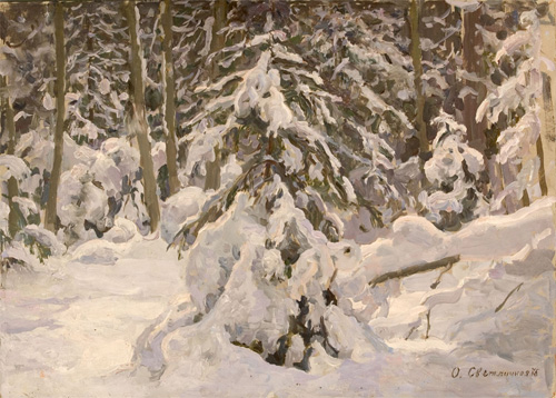 Winter in the Forest by Olga, G. Svetlechnaya
