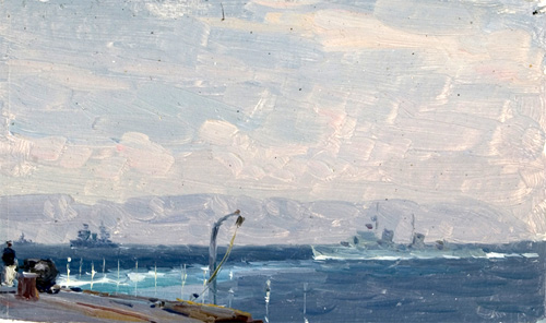 At the Desk by Poiter Maltsev