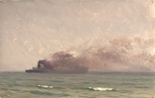 Ships Smoke on the Sea by Poiter Maltsev