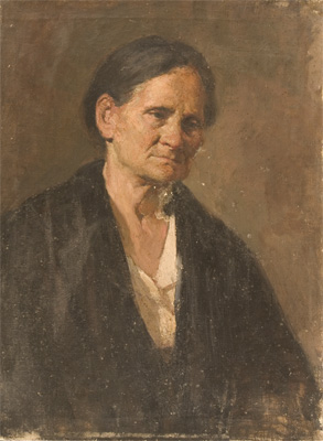 Portrait of Old Woman by Nikolai Ponomarov