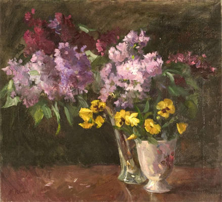 Lilac and Kiss-me-quick by Marina Rubanova