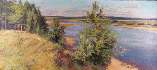 Bank of the Pinega River by Andrei Smirnov