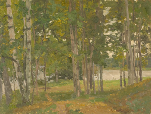 Birches Near the Pond by Tsvetlana Smirnova