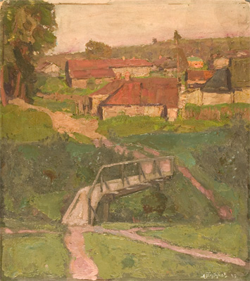 Village in Ryabushki, Meadow by Andre Tutunov