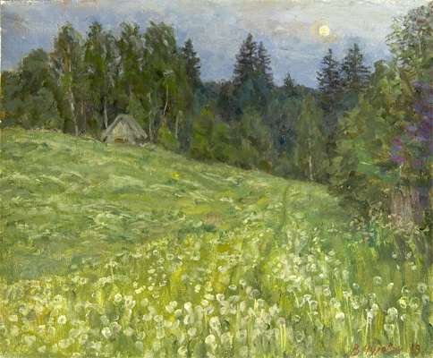 Moonlit Landscape by Viktor N. Chulovich