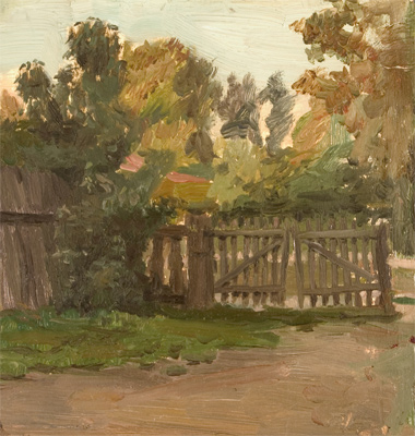 Gates in Tarussya by Valeri B. Skuridin