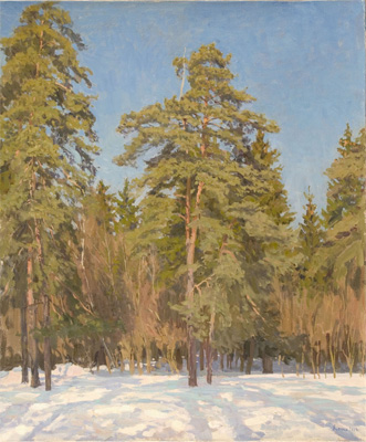 The March Pine Trees by Ilya Yatsenko