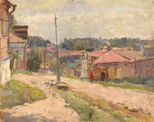 Village Street by Yurii Dudov