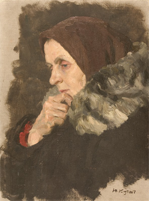 Thoughtful Woman, study for the painting 'In the R by Yuri Kugach