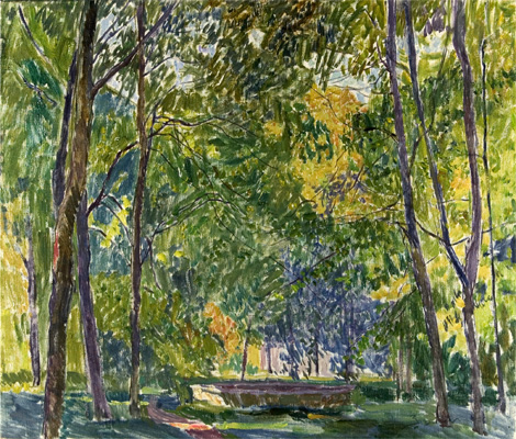 In the Old Park by Vyacheslav Zabelin