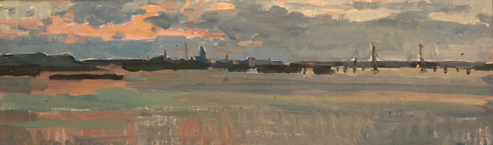 Dusk on the James River by Aleksandra Mikhailovna Khaneeva