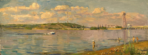 On Volga River by Ivan Zolotuhin