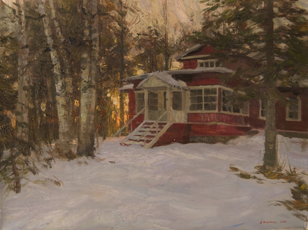 Winter Evening by Alexanderliech Kosnichev