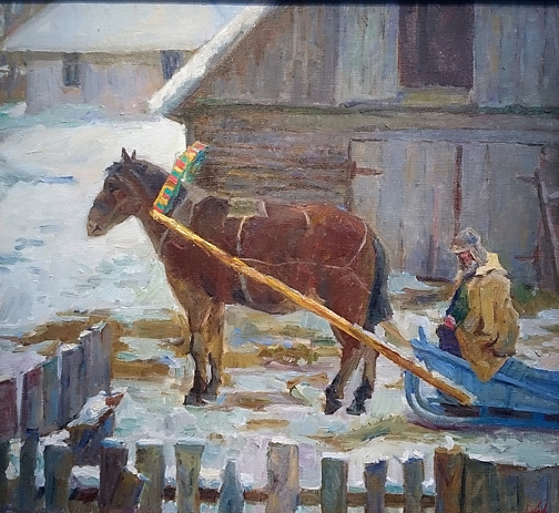 Horse Sled by Kolya Dubovik