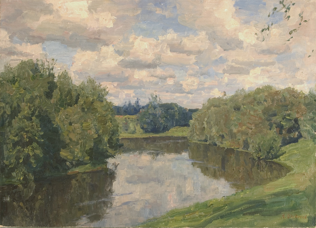 Clouds Above the River by Nikita Fedosov