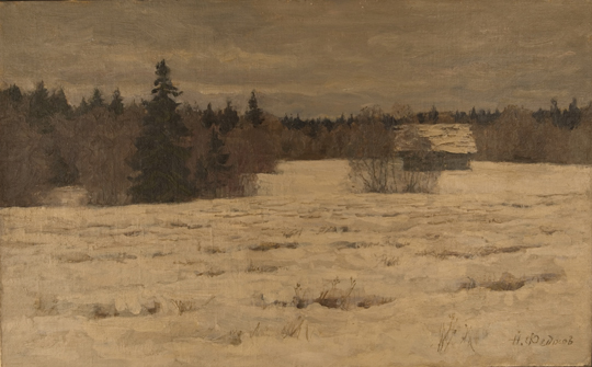 Plowed Field in the Snow by Nikita Fedosov