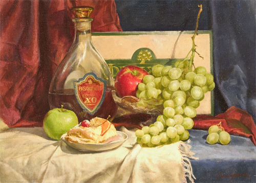 Still-life With Grapes by Andrei Smirnov