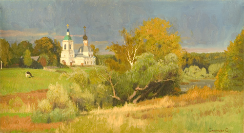 Church Troitskaia in the Village Razantsi by Tsvetlana Smirnova