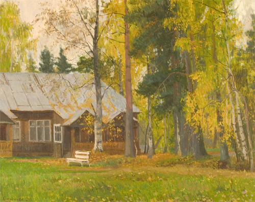 Gold Autumn Leaf-fall by Tsvetlana Smirnova