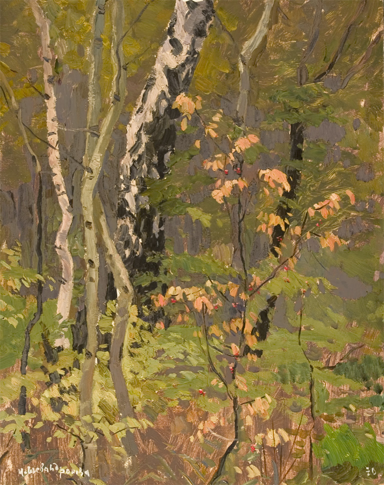 Beginning of Autumn in Forest by Irina Shevandronova