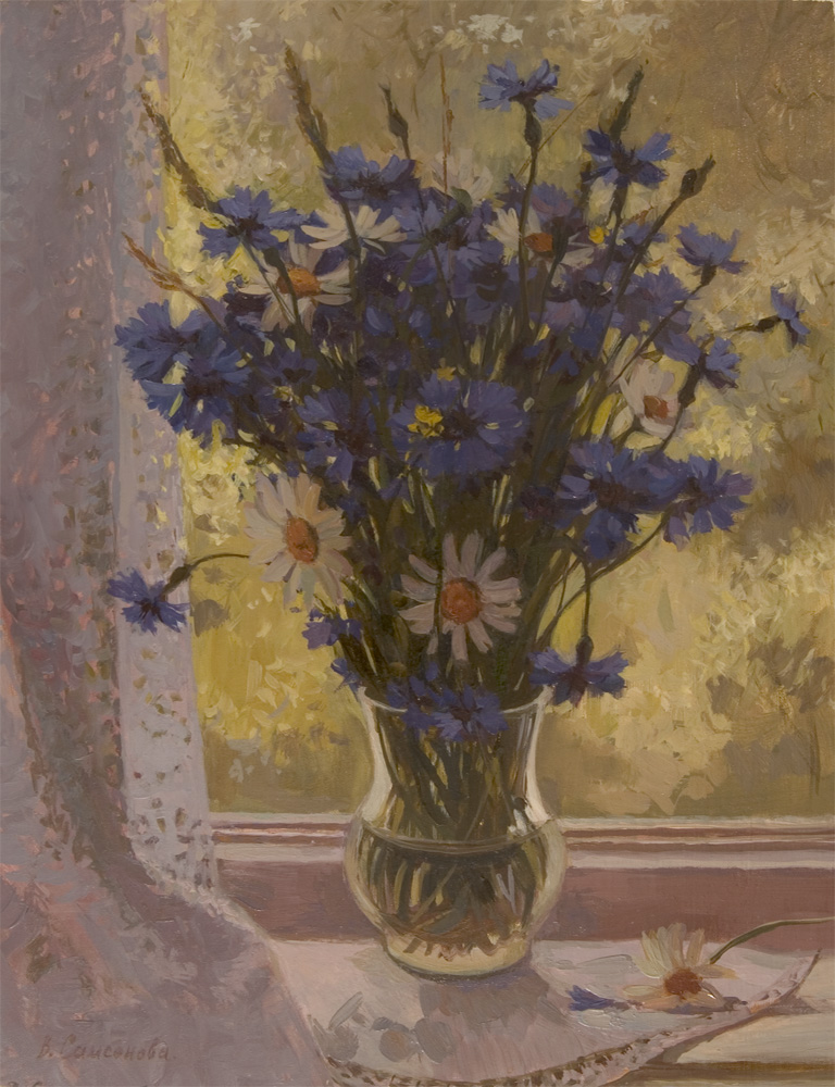 Blue Flowers by Victoria Samsonova