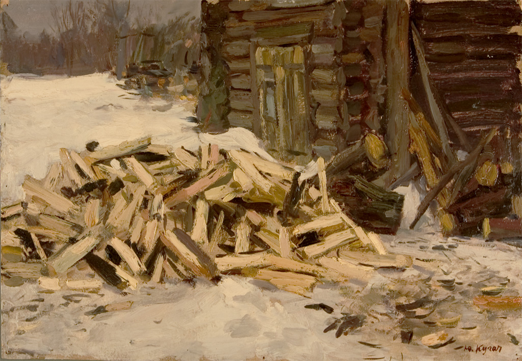 Wood in Snow by Yuri Kugach